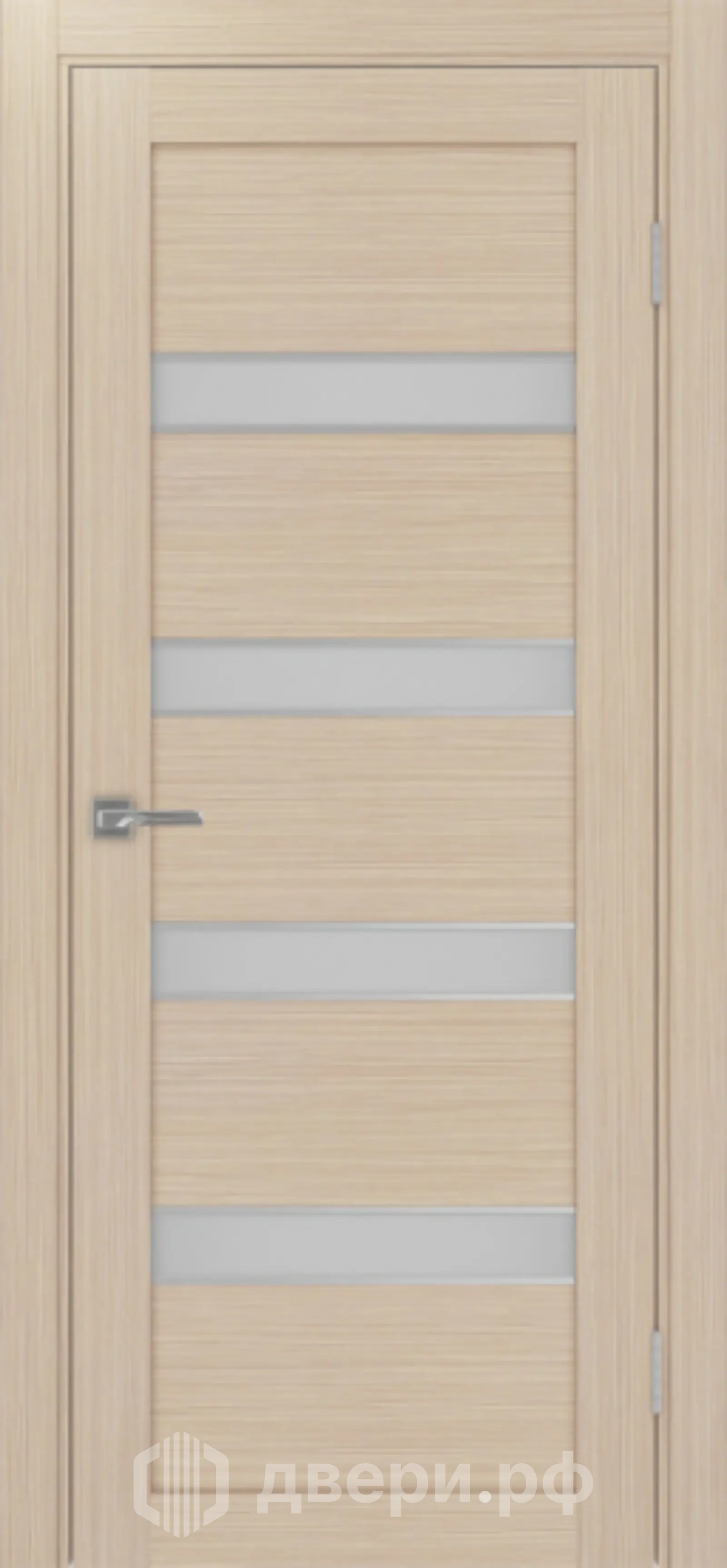 фото: Межкомнатная дверь Турин 505AПС.12 Молдинг матовый хром